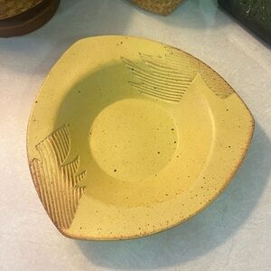 Yellow Ceramic Decorative Bowl
